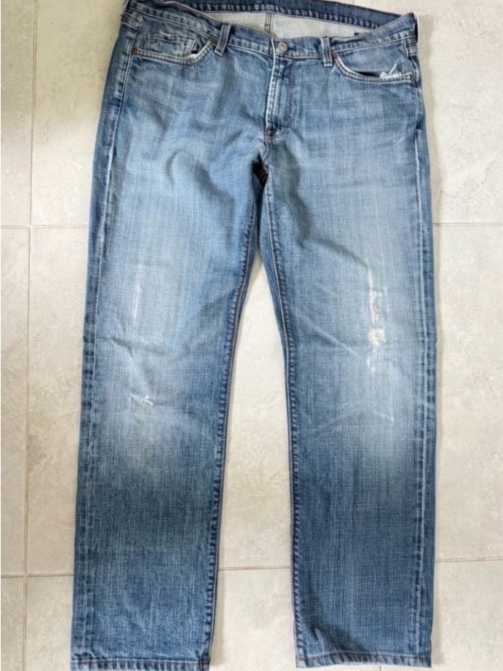Vintage Y2K 7 For All Mankind men’s 36 x 30 Light Blue Straight Jeans